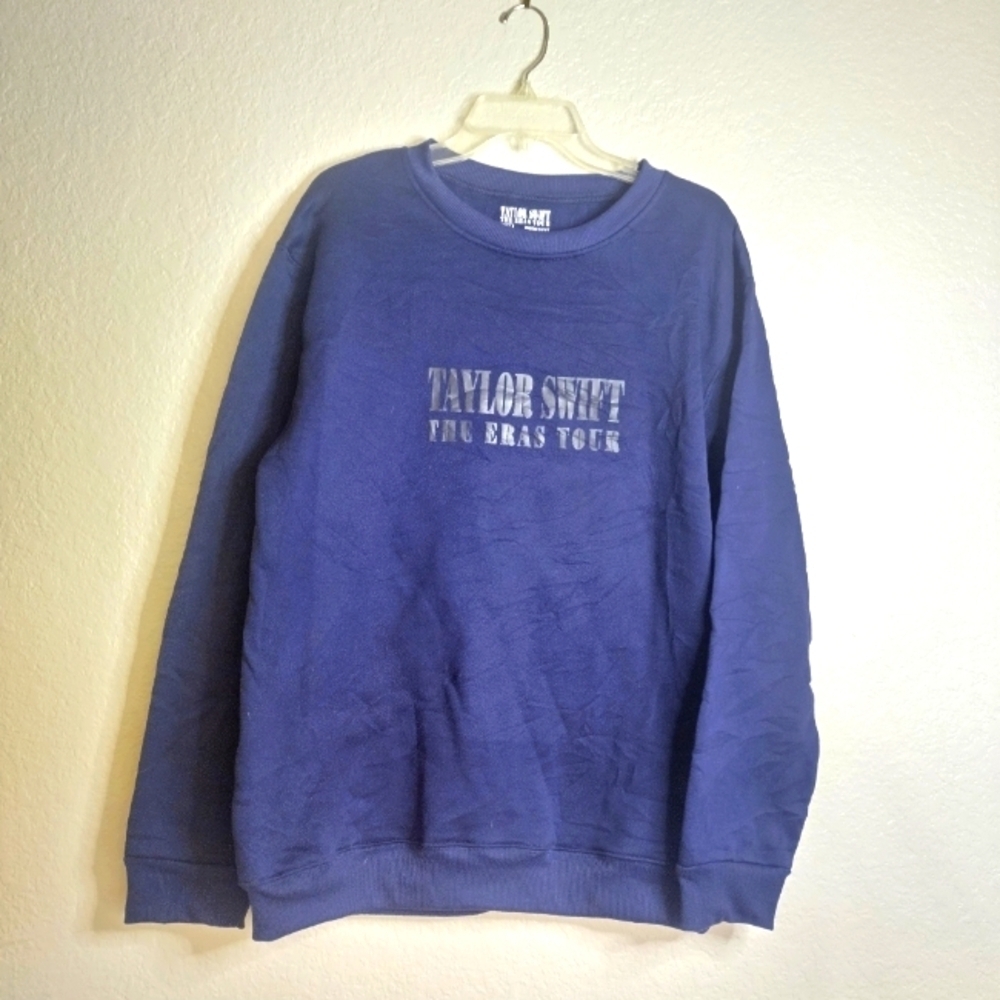 Taylor Swift Eras Tour Navy Blue Crew Neck Sweatshirt Sz 2Xl